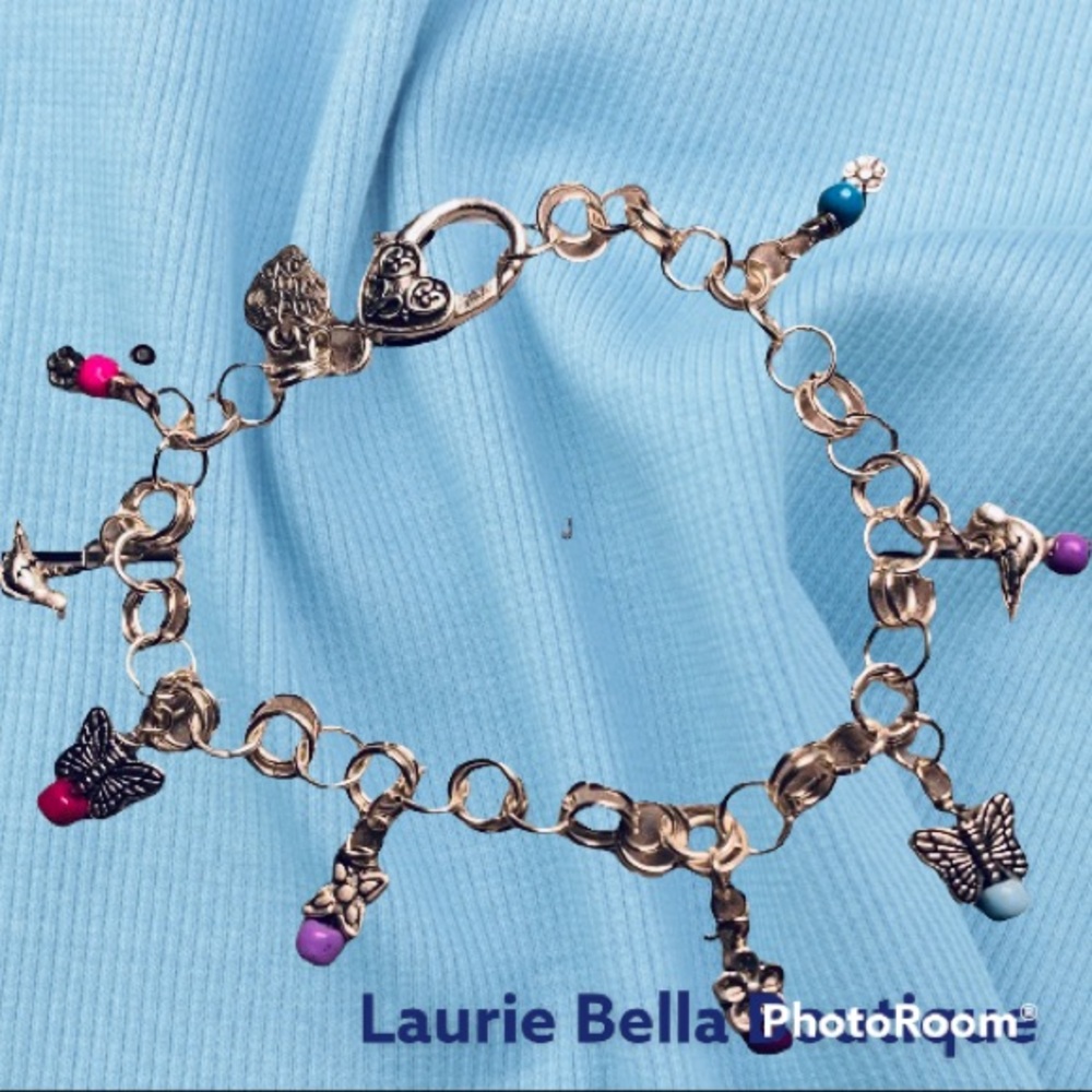 Silver Byzantine Charm Bracelet